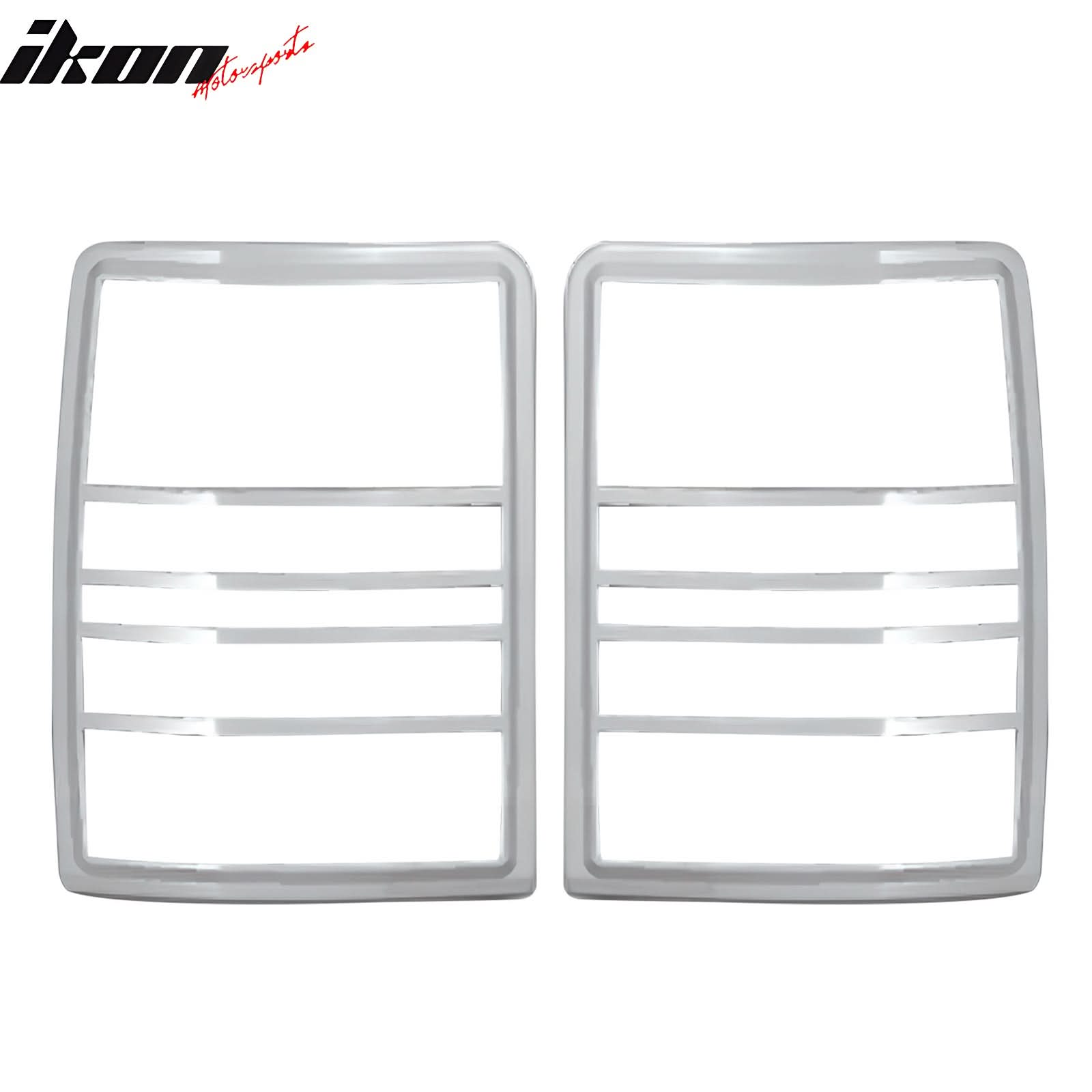 2008-2013 Jeep Liberty Chrome ABS Tail Lights Frame Bezel Trim Pair