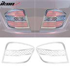 2006-2011 Benz ML Class W164 Chrome 2PCS Tail Lights Bezel Covers ABS