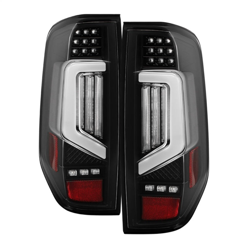 Spyder 05-21 Nissan Frontier Clear Light Bar LED Tail Lights - Black (ALT-YD-NF05AP-GR-LED-BK)