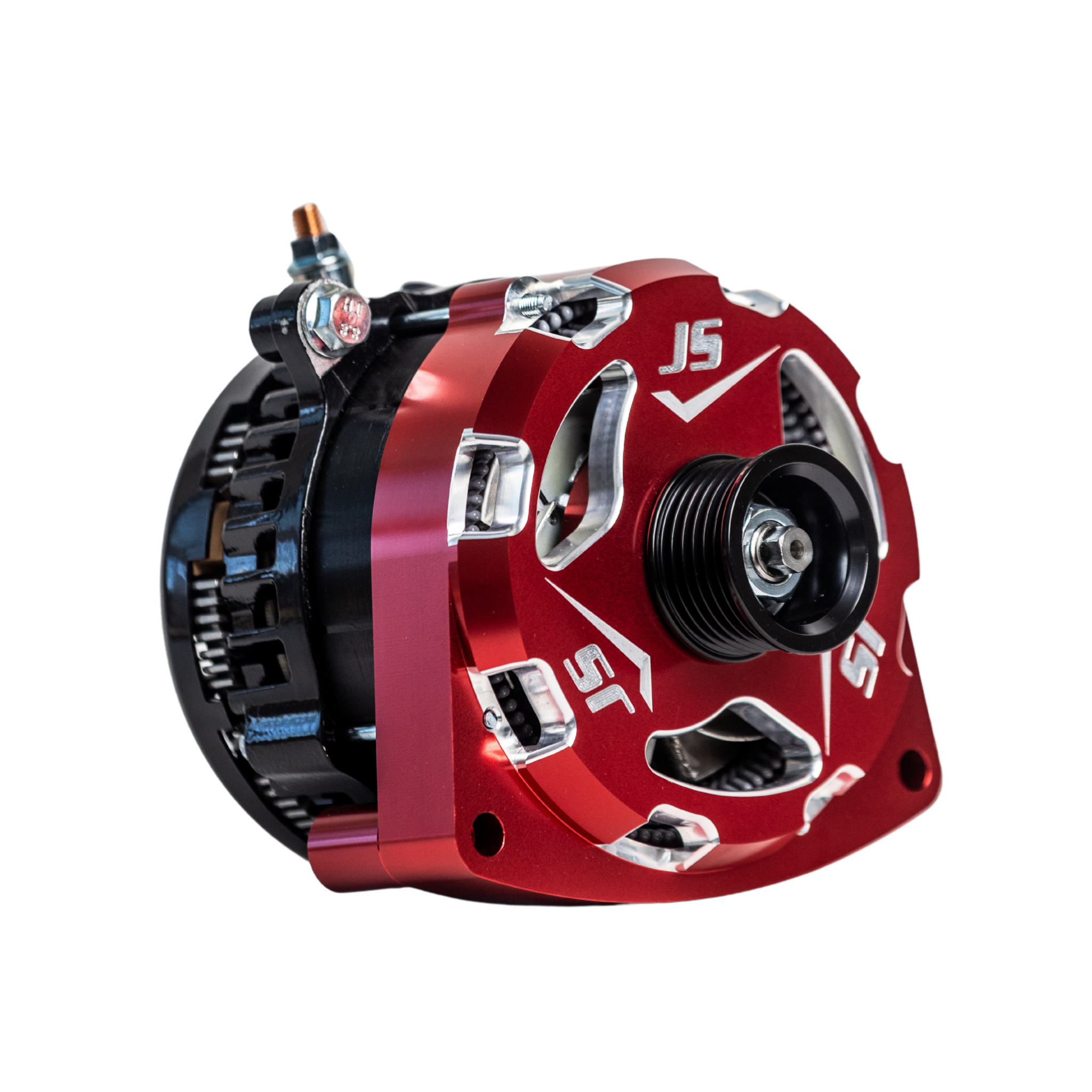1996-2024 GM Billet High Output Alternator (Red) by JS Alternators