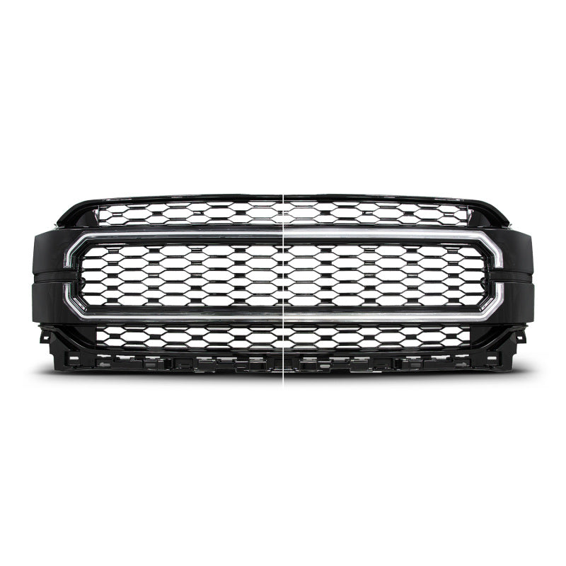 Anzo 21-23 Ford F150 Black Housing Full LED Light Tube Front Grille