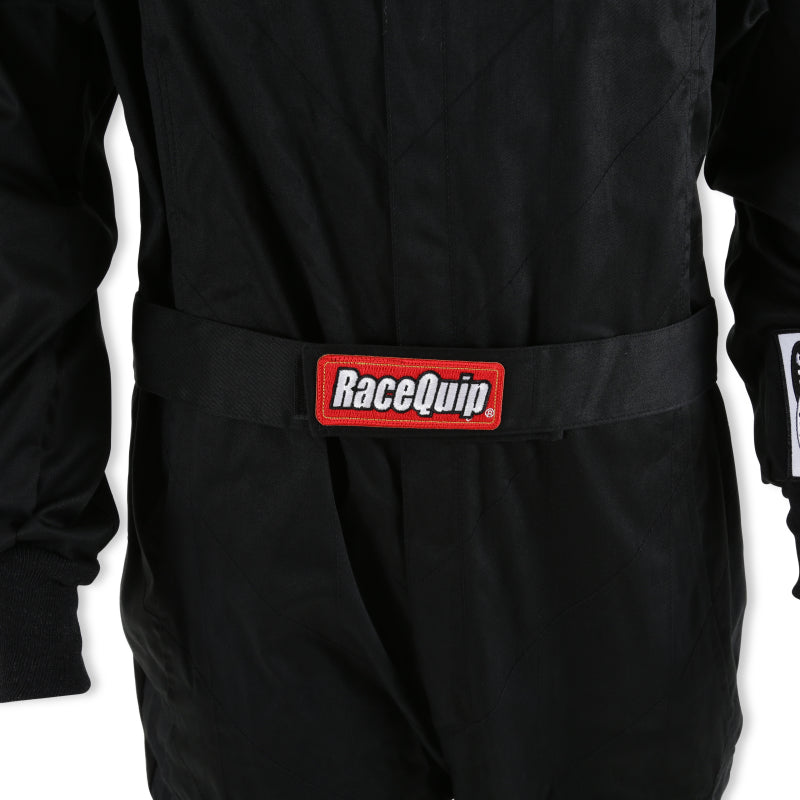 RaceQuip Black Chevron-1 Suit - SFI-1 Medium