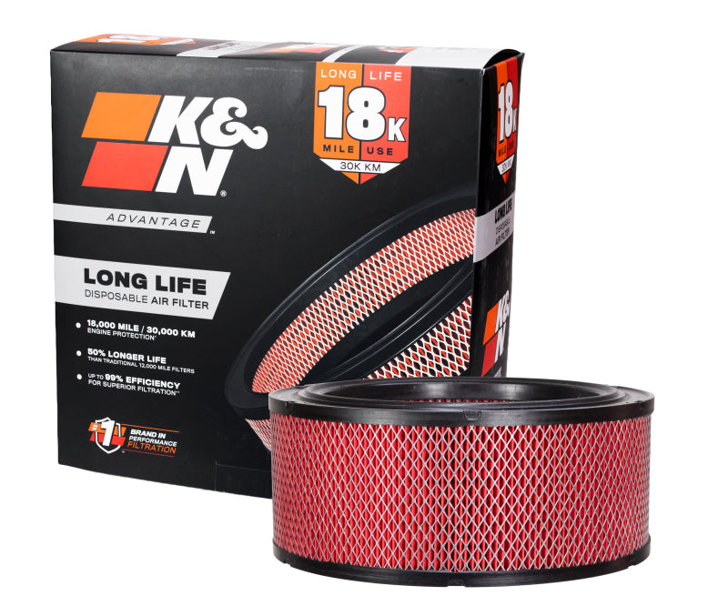K&N Advantage Air Filter 18K Miles Ford 6.9/7.3L Diesel 1983-1994