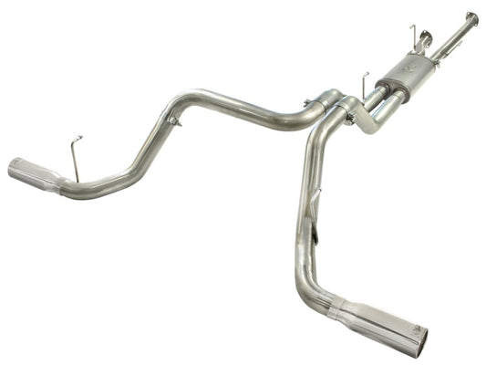 aFe MACHForce XP 2-1/2in to 3in 409 SS Cat-Back Exhaust w/ Polished Tips 10-17 Toyota Tundra V8 5.7L
