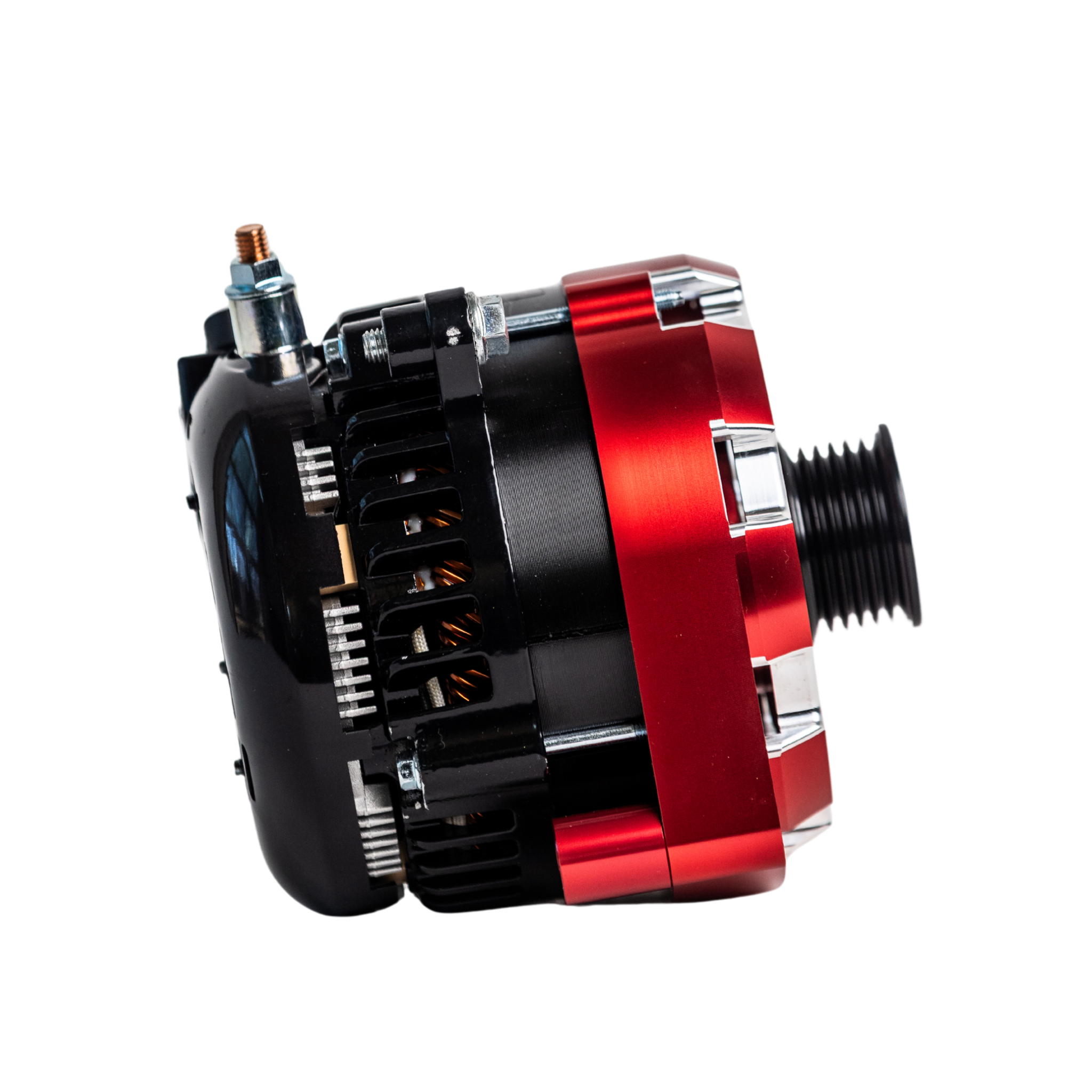 1996-2024 GM Billet High Output Alternator (Red) by JS Alternators