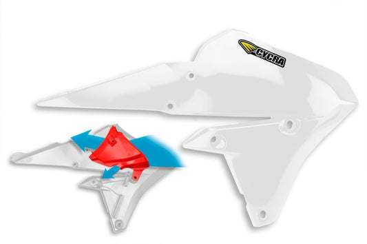 Cycra 15-19 Yamaha WR250F Powerflow Radiator Shrouds - White