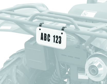 Quadboss ATV License Plate Kit - White