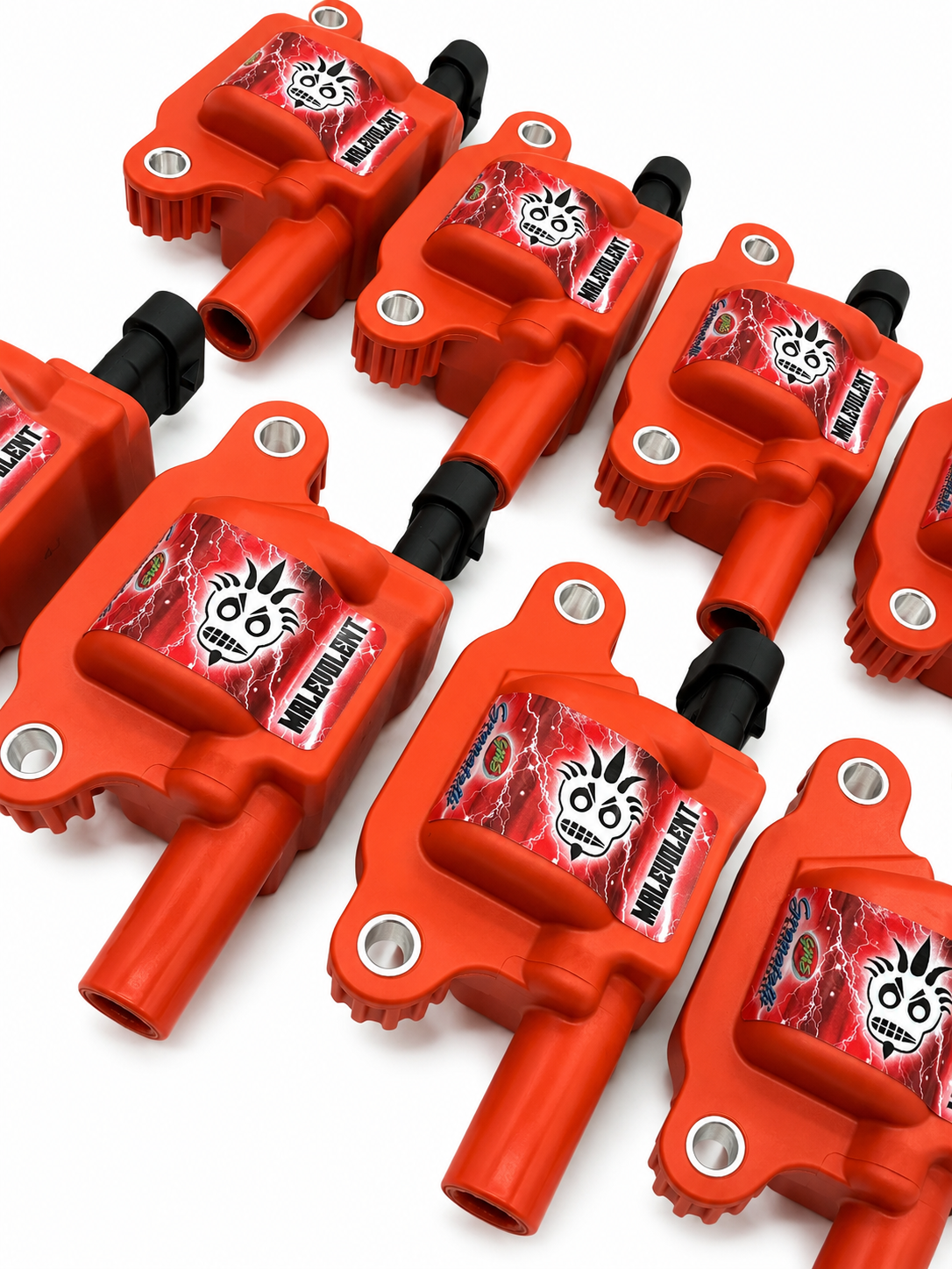 05-17 GM LS LS1/LS2/LS3/LS4/LS5/LS6/LS7/LS9/LSA Malevolent Coil Packs - Red (Set of 8) - Granatelli Motor Sports