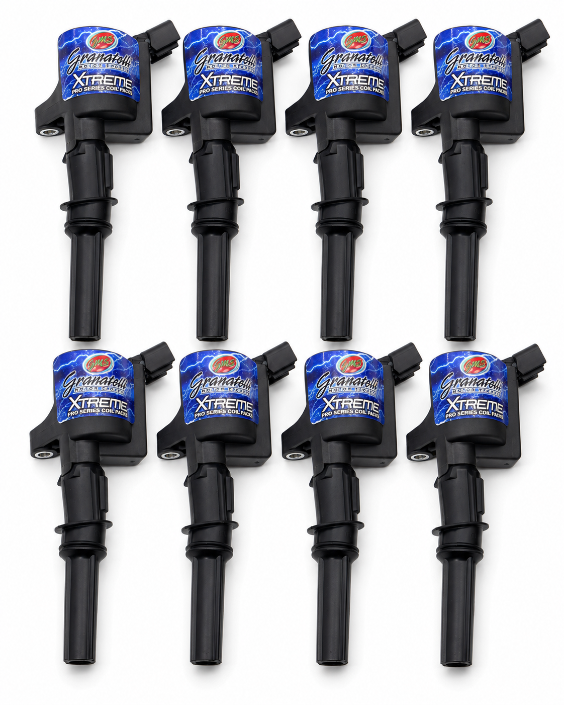 97-04 Ford 4.6/5.4L 2V Hi-Perf Coil-On-Plug Wire Conn Kit w/Coil Packs (65K Volts) - Granatelli Motor Sports