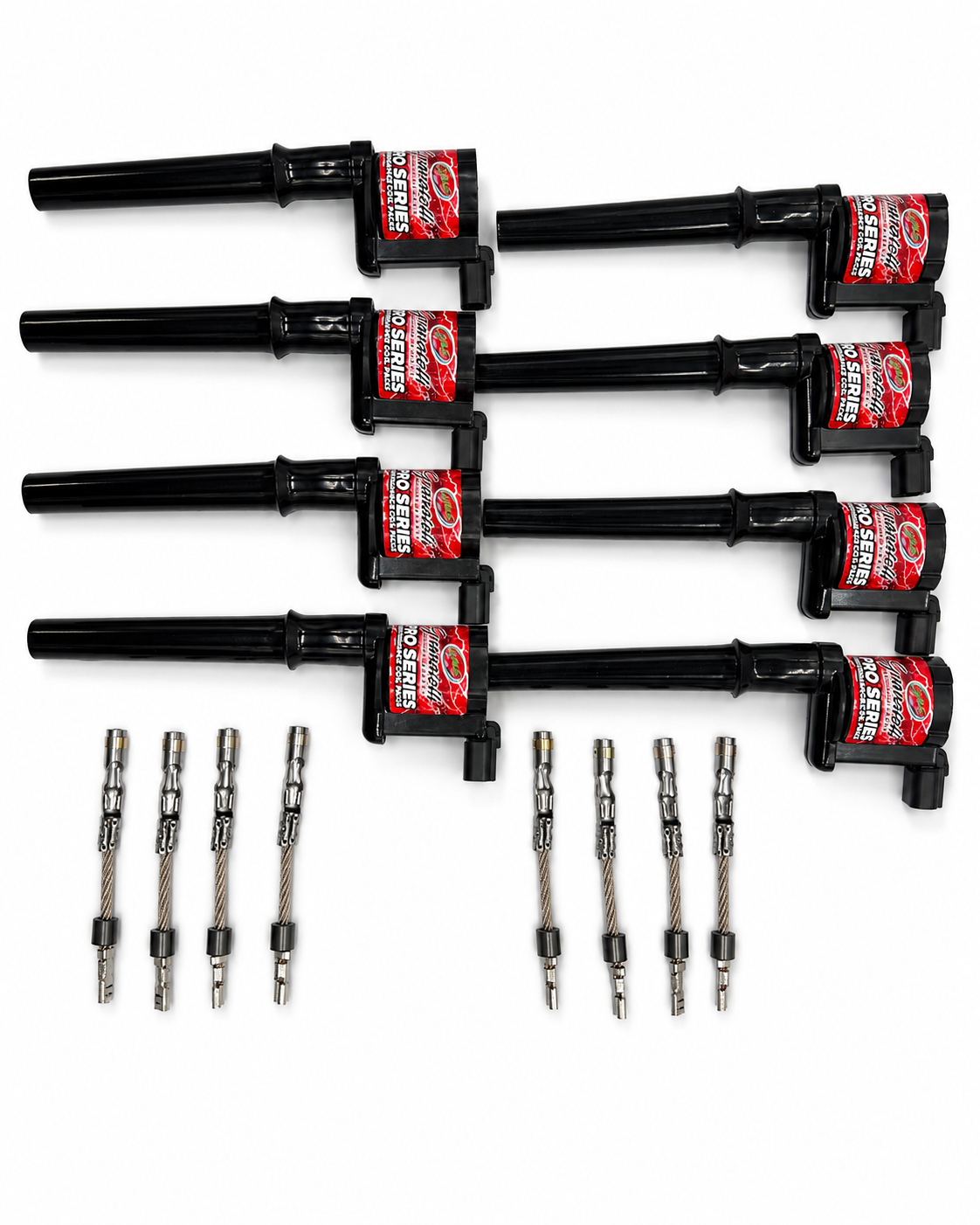 99-13 Ford 4.6L/5.4L/5.8L 4V Hi-Perf Coil-On-Plug Wire Conn Kit w/Coil Packs (60K Volts) - Granatelli Motor Sports