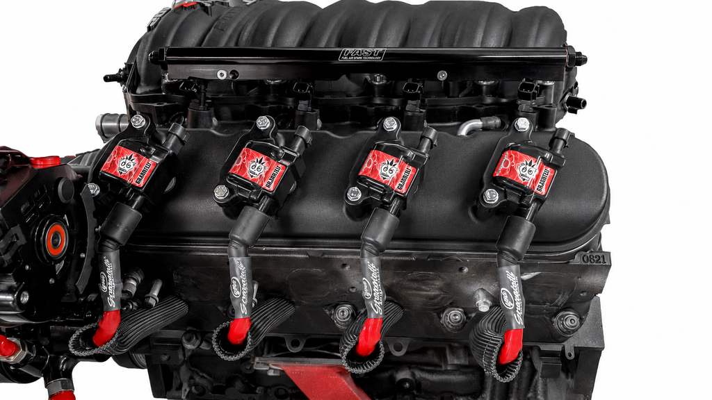 99-23 GM Truck V8 Perf Coil-Near-Plug Wire Conn Kit w/9in Lead/Red Jacket/Sleeve - Granatelli Motor Sports