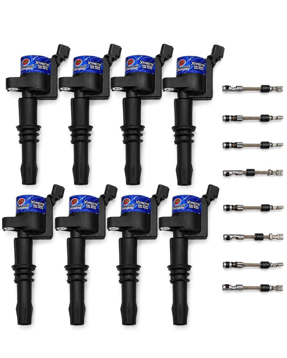 04-08 Ford 4.6/5.4L 3V Hi-Perf Coil-On-Plug Wire Conn Kit w/Coil Packs (65K Volts) - Granatelli Motor Sports