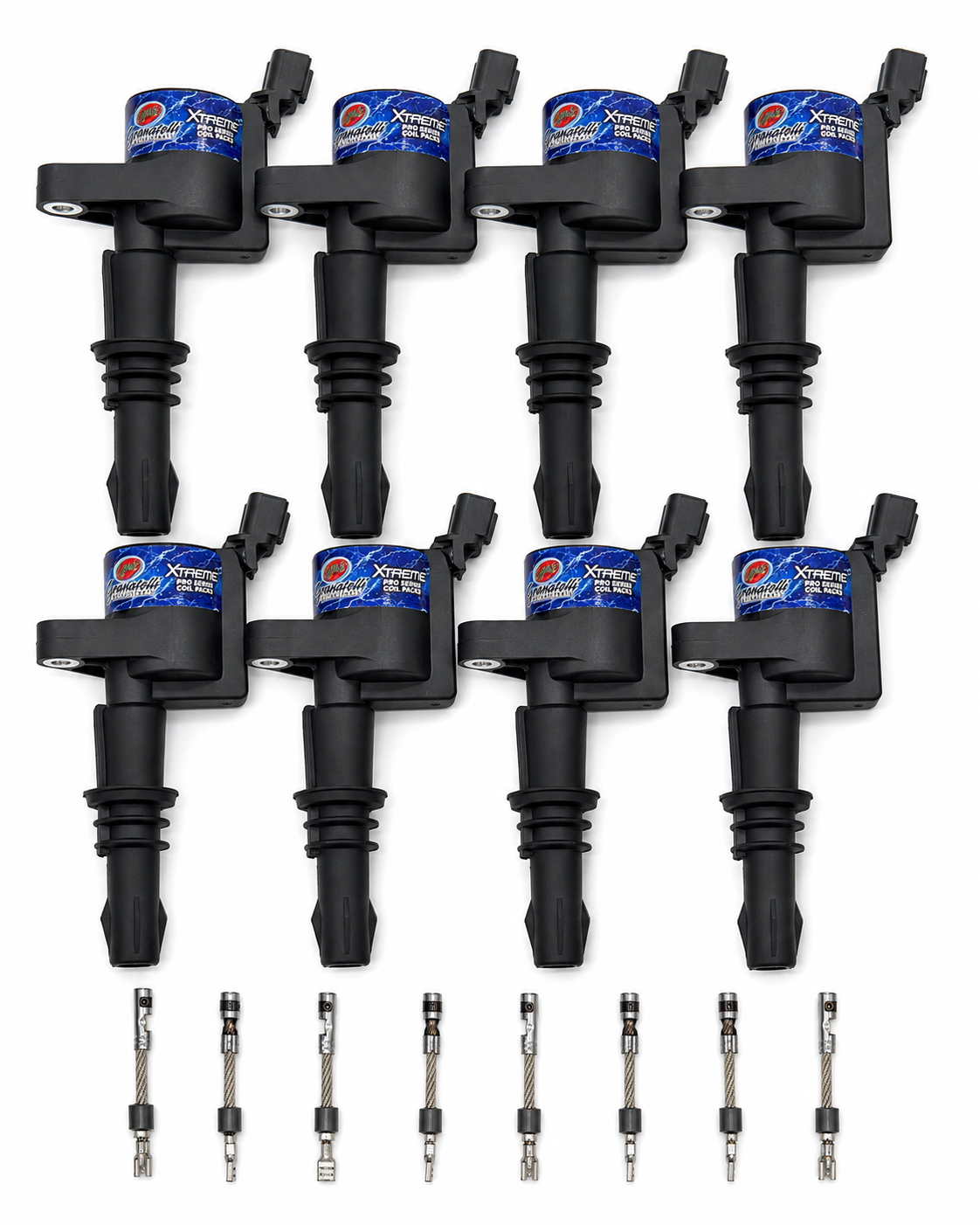 04-08 Ford 4.6/5.4L 3V Hi-Perf Coil-On-Plug Wire Conn Kit w/Coil Packs (65K Volts) - Granatelli Motor Sports