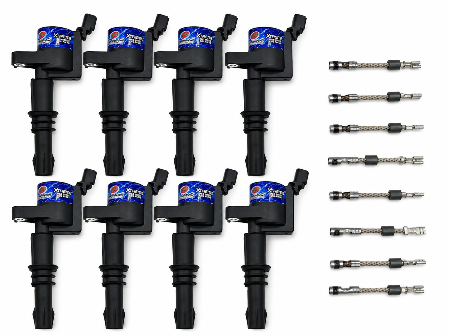 08.5-10 Ford 4.6/5.4L 3V Hi-Perf Coil-On-Plug Wire Conn Kit w/Coil Packs (65K Volts) - Granatelli Motor Sports
