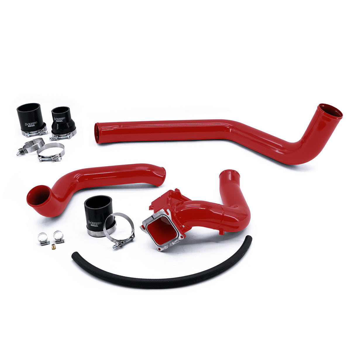 2004.5-2005 Chevrolet / GMC Intercooler Charge Pipe Bundle Flag Red
