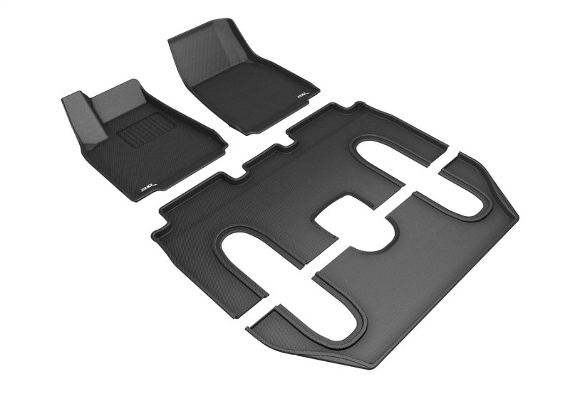 3D MAXpider 16-19 Tesla Model X 6-Seat w/ Center Console Kagu Black Full Set