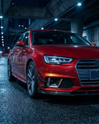 Audi A4 B9 S-Line / S4 Sedan Carbon Fiber Front Bumper Fins 2017 - 2019