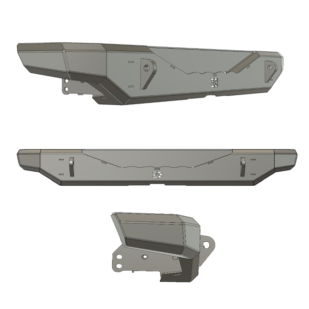 Gauntlet Series Rear Bumper for Jeep JK Wrangler (2007-2018)