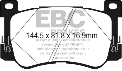 EBC 2017+ Genesis G90 5.0L Ultimax2 Front Brake Pads