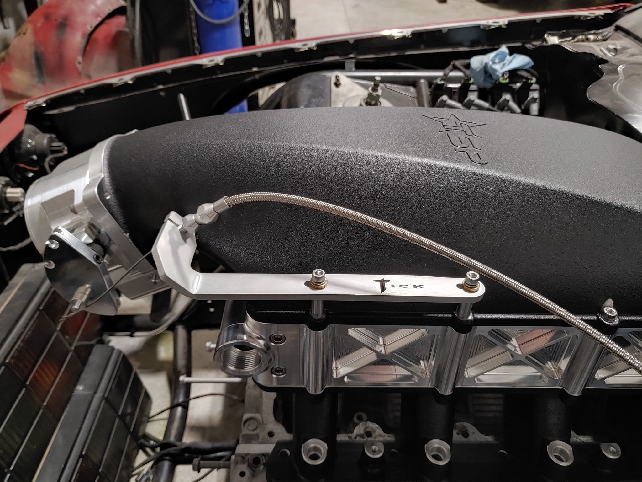 Texas Speed Titan Intake Throttle Cable Bracket By Tick Performance