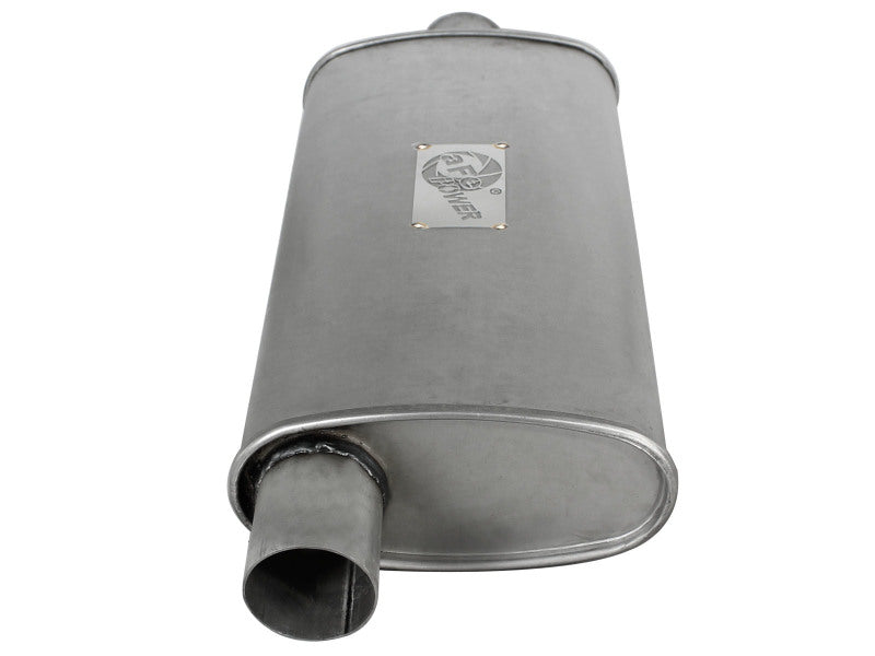 aFe Scorpion Replacement Alum Steel Muffler Double Layer 2-1/2in In/Out Center/Offset 18inL x9inW