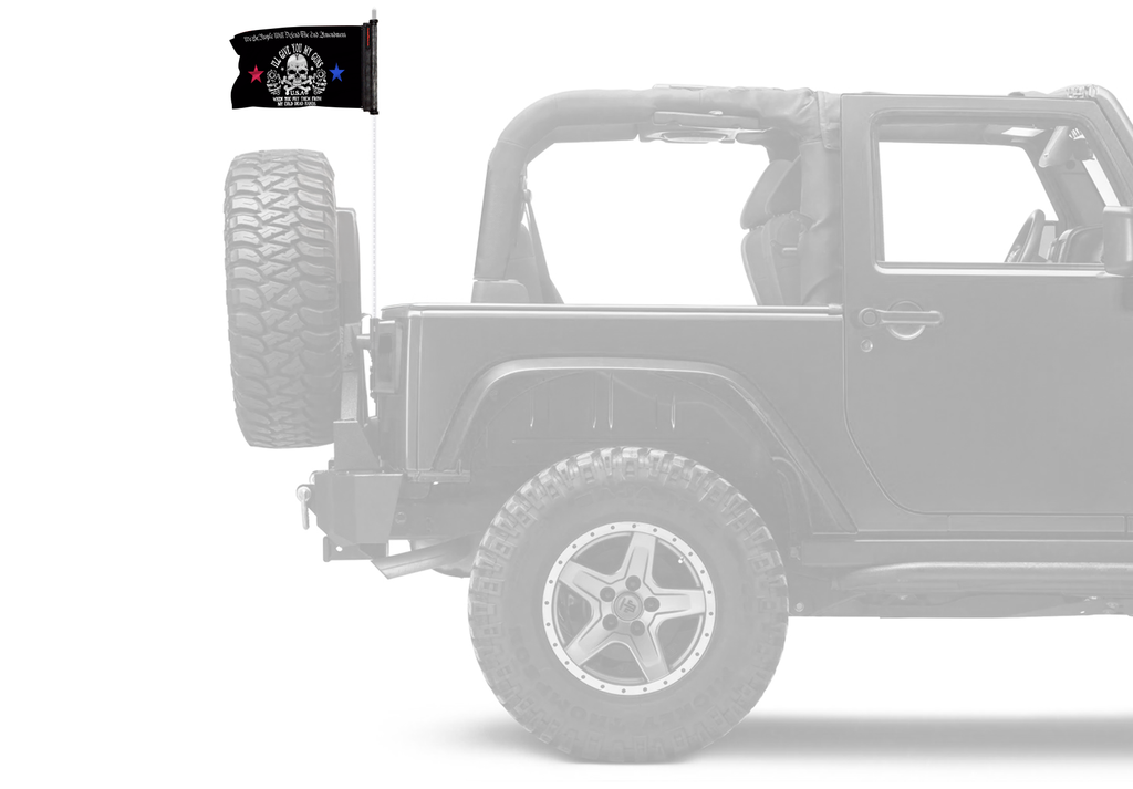 2A We The People 12"x18" Forever Wave Flag for Jeep Wrangler CJ-7 and CJ-8 1976-1986