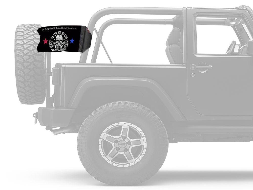 2A We The People 12"x18" Forever Wave Flag for Jeep Wrangler YJ 1986-1995