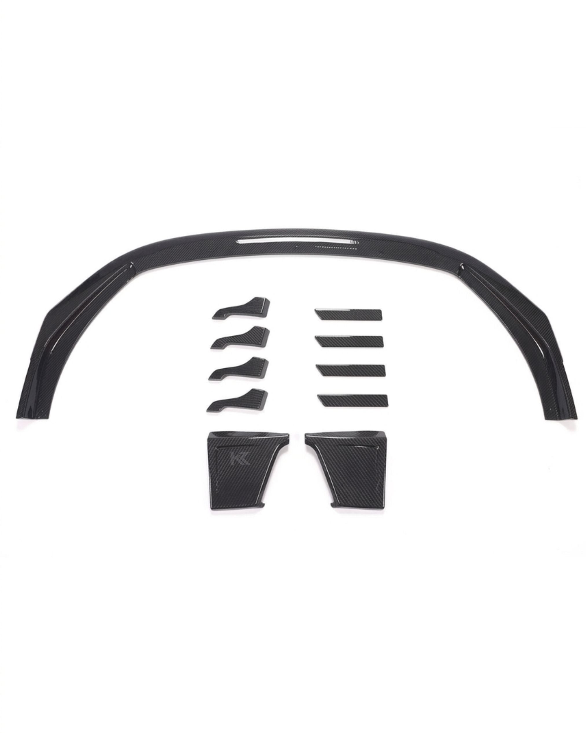 Audi RS4 B9 Front Lip – Prepreg Dry Carbon Fiber Center Splitter (2019)