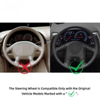 Hand-Stitched Leather Steering Wheel for Corvette C6 2005 (D-Shaped)