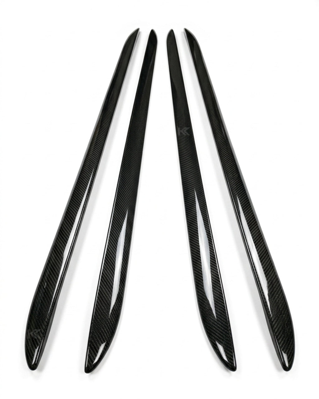 Audi A5 8T 4-Door Sedan Carbon Fiber Side Skirt Extensions 2010 - 2011