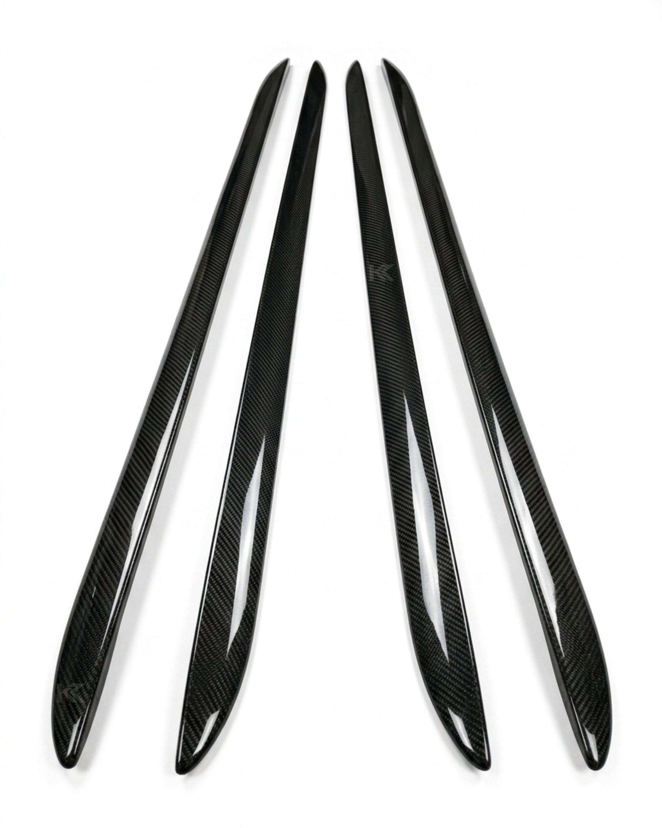 Audi A5 8T 4-Door Sedan Carbon Fiber Side Skirt Extensions 2010 - 2011