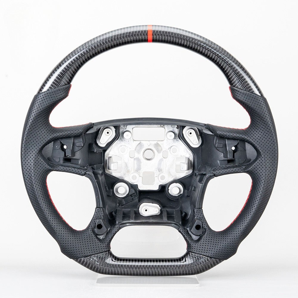 Full Leather, Hydro-Dip or Real Carbon Fiber Steering Wheel for Chevy Silverado 1500, Tahoe & Suburban 2014–2018