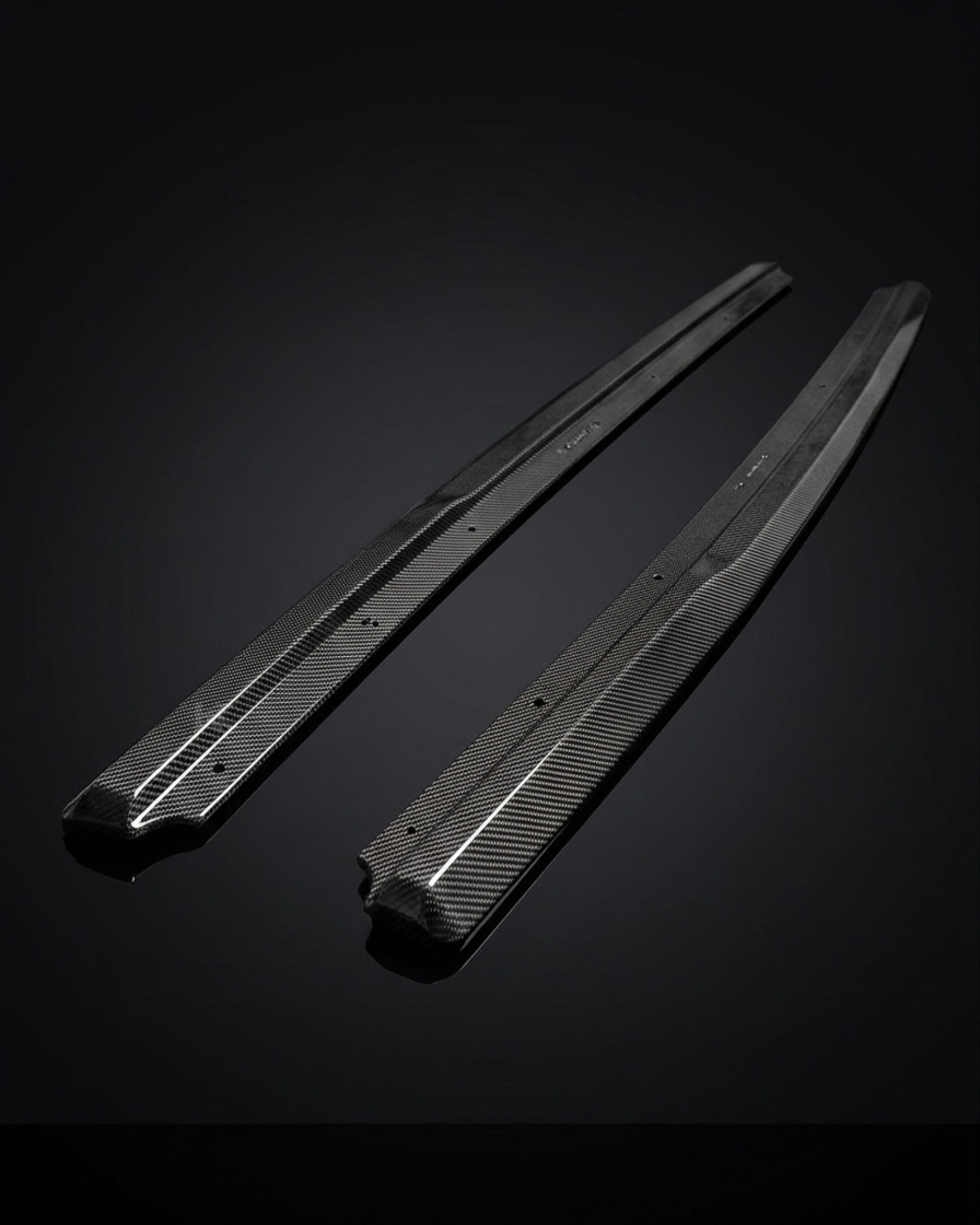 Audi R8 V10 Coupe 4S Gen 2 Carbon Fiber Side Skirts Door Extension Lip 2016 - 2019