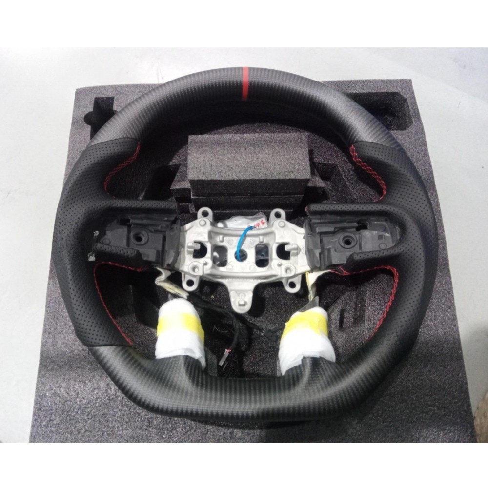 Matte Carbon Fiber Heated Steering Wheel for Ram 1500 & Ram TRX 2019–2024