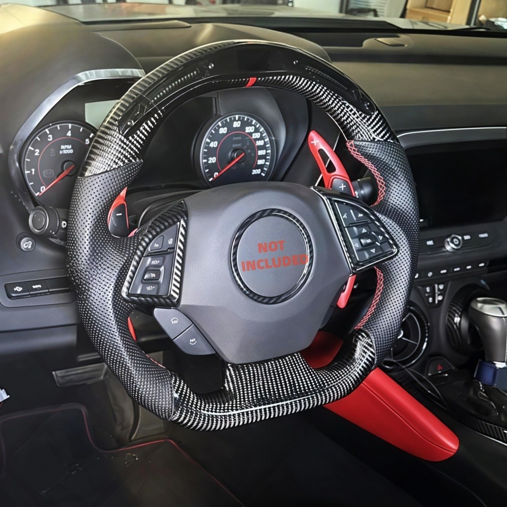 Smart LED Carbon Fiber Steering Wheel for Chevy Camaro SS 2016-2024