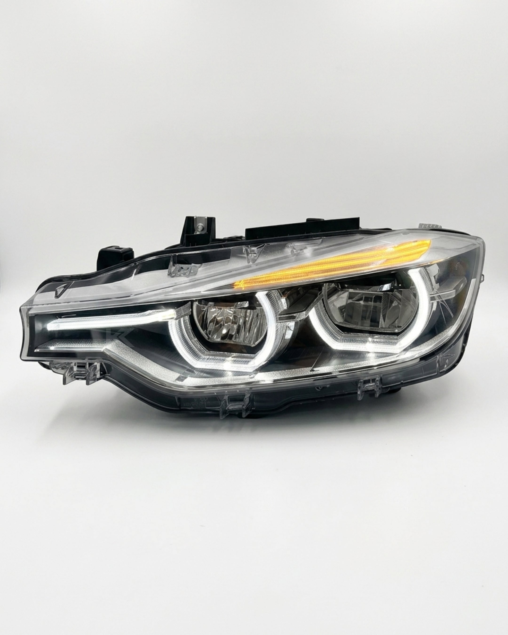 BMW 3 Series F30 / F31 / F35 V3 Silver Tri-Color LED Headlight Assembly (White / Yellow / Red DRL / LCI Style Look) 2012 - 2018 (Replaces 63117314531)