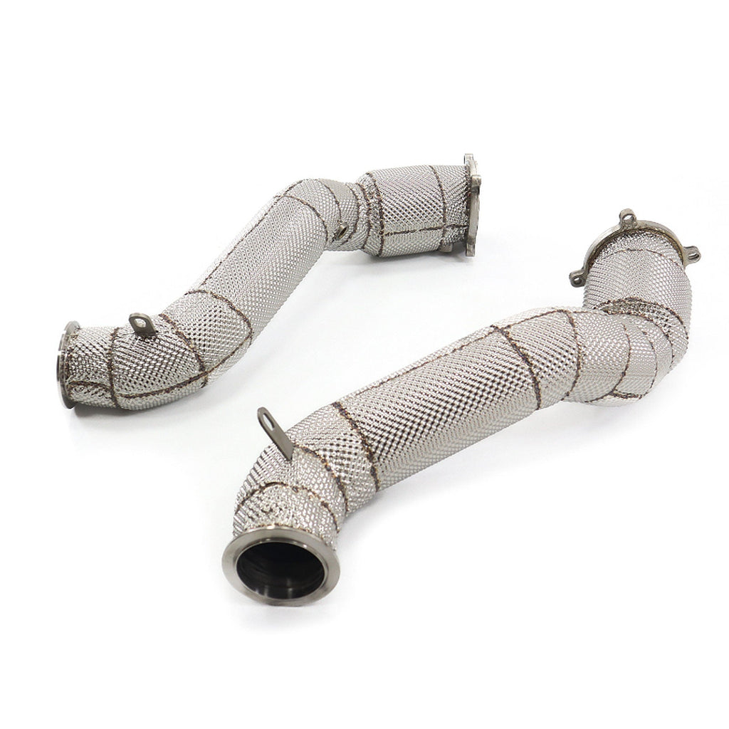 Catted Heat Shield Downpipes For McLaren 720s 4.0T - Bull Boost Performance