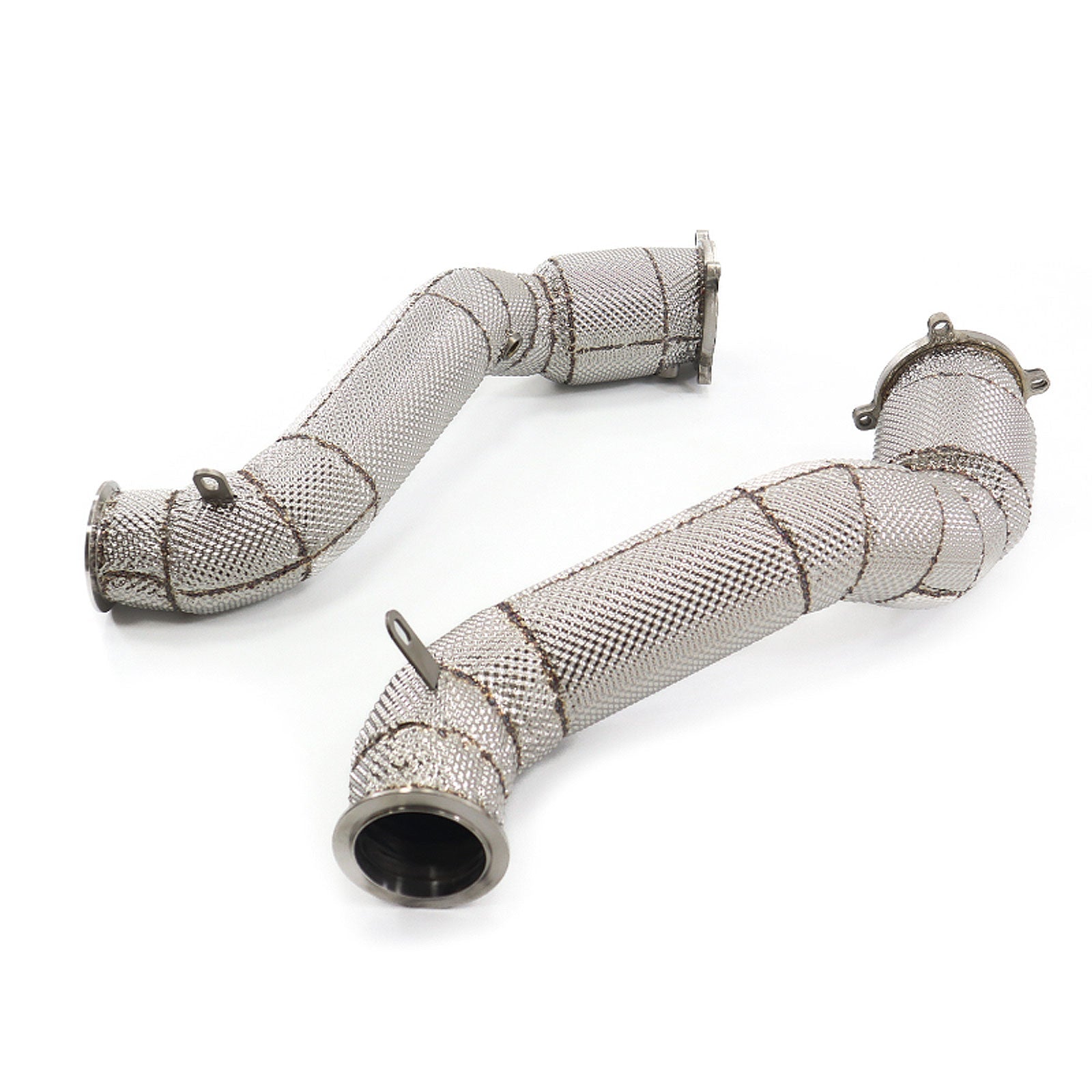 Catted Heat Shield Downpipes For McLaren 720s 4.0T - Bull Boost Performance