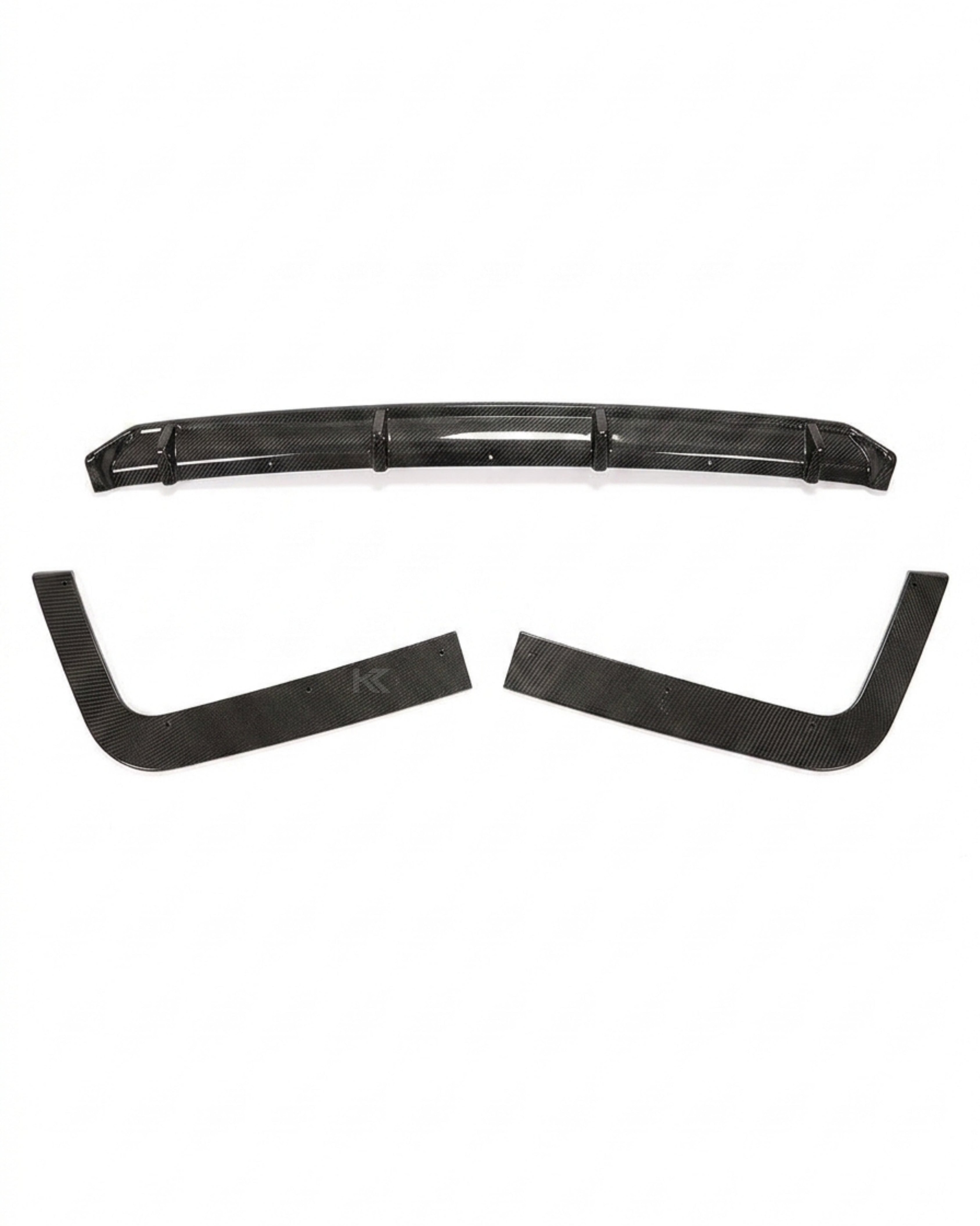 VW Transporter T6 Carbon Fiber Rear Bumper Lip Extension – Gloss Black (2015–2020)