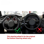 Flat-Bottom Real Carbon Fiber Steering Wheel for Audi A3 A4 A5 S3 S4 S5 RS3 RS4 RS5 RS6 RS7 SQ5 2012–2016
