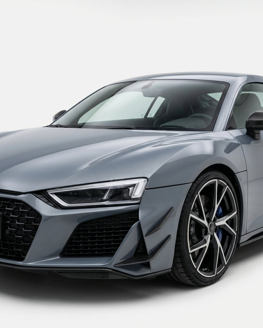 Audi R8 V10 GT / Performance Coupe 4S Gen 2 Facelift Dry Carbon Fiber Front Bumper Canards 2022 - 2023
