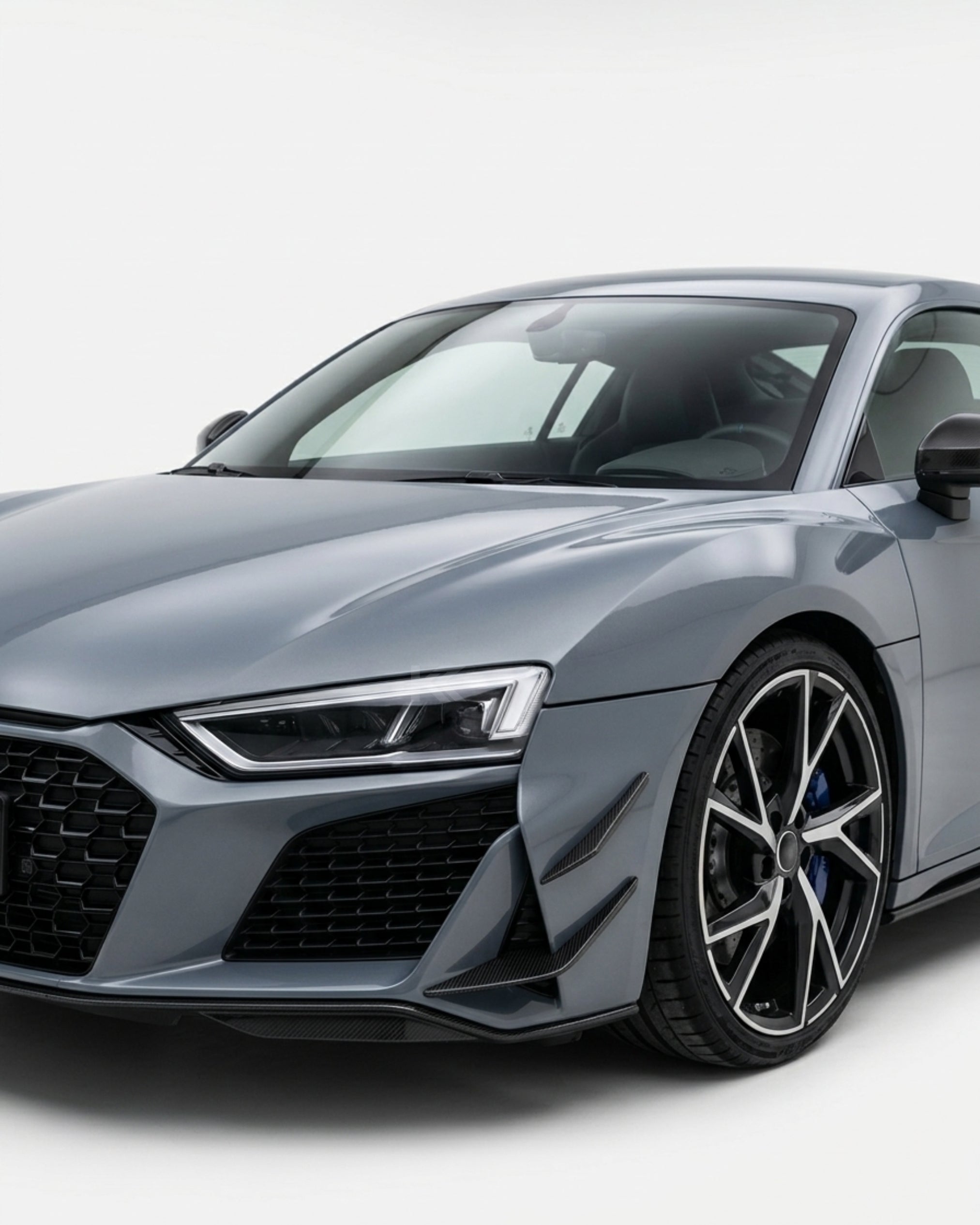 Audi R8 V10 GT / Performance Coupe 4S Gen 2 Facelift Dry Carbon Fiber Front Bumper Canards 2022 - 2023