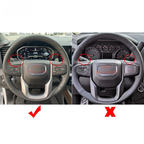 Full Leather Steering Wheel for GMC Sierra 1500 AT4, Denali, 2500HD & 3500HD 2019–2025 with Paddle Shifter Cutouts