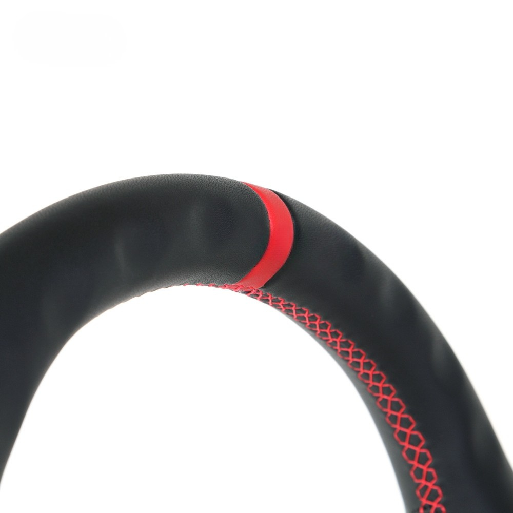 Leather Steering Wheel for Ford F-150 2015-2020 Heated Red Blue Stripe