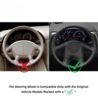Full Leather Steering Wheel for Chevrolet Corvette C6 2005 4-Spoke with Red/Black Center Line (Non-Heated)