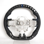 Carbon Fiber Steering Wheel for Ford Mustang 2018-2023 Blue Line