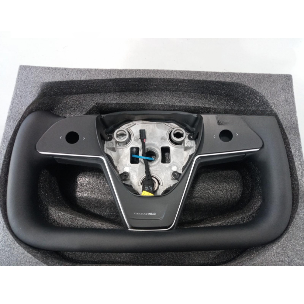Leather Yoke Steering Wheel for Tesla Model 3/Y 2016-2022
