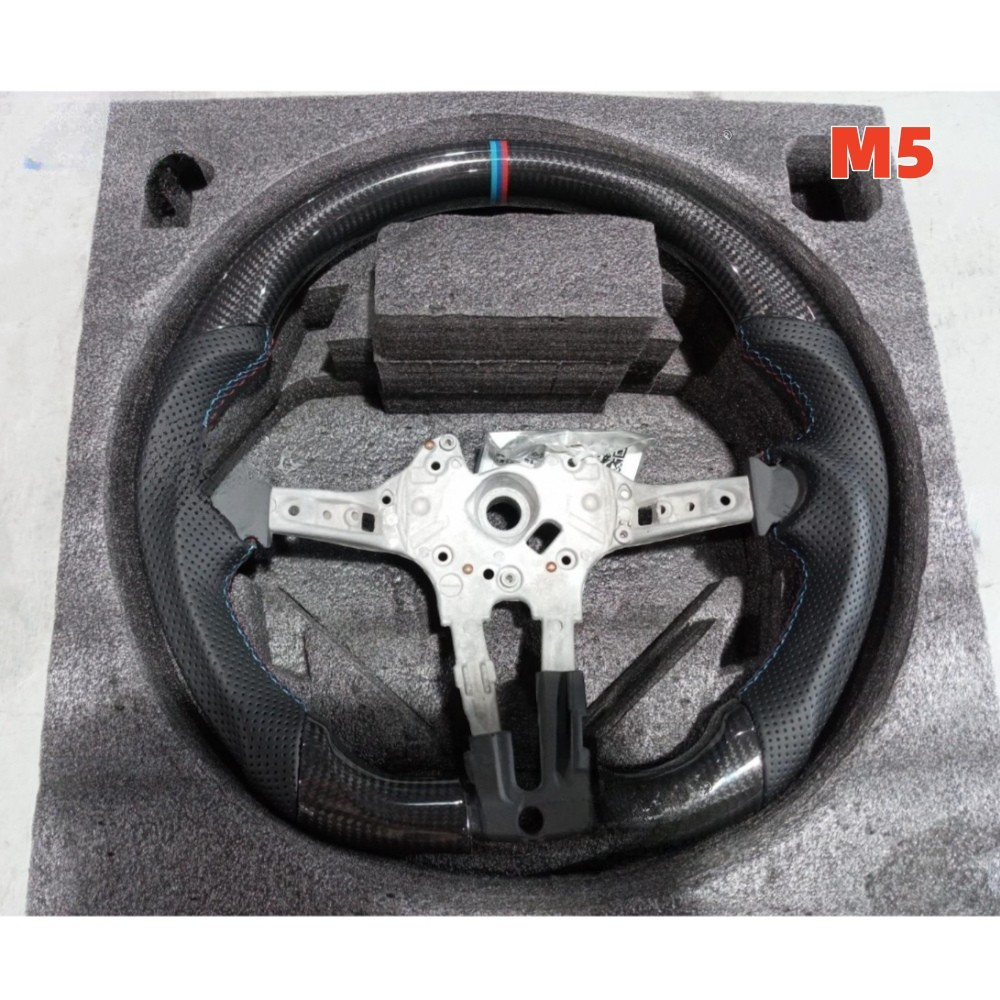 Real Carbon Fiber M Sport Steering Wheel for BMW F10 M5, F90 M5, M8 & F Series Models