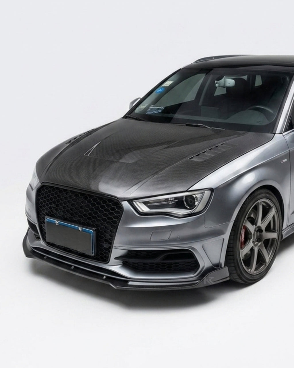 Carbon Fiber Front Bumper Lip for Audi A3 S-Line 8V Hatch 2014-2016