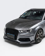 Carbon Fiber Front Bumper Lip for Audi A3 S-Line 8V Hatch 2014-2016